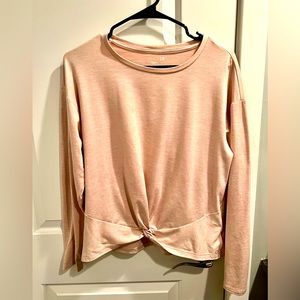 🌟GAP FIT Brushed Tech Jersey with twist front-Pink-Size Medium